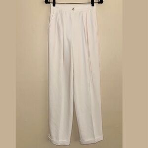 Vintage Jones New York Cream White Trouser Pants Size 4 NWT!